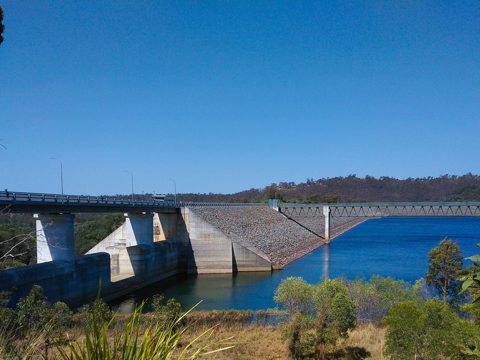 Hinze Dam, the primary water supply source for the Gold Coast