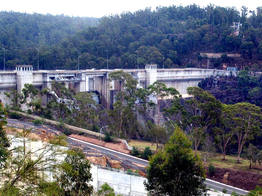 Warragamba Dam, the primary source of Sydney's metropolitan water supply